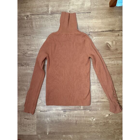 Anthropologie Maeve Pecan ribbed knit button sleeve Small - Picture 7 of 7